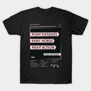 Franz Ferdinand - Right Thoughts, Right Words, Right Action Tracklist Album T-Shirt